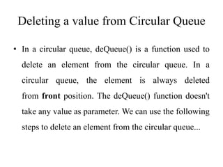 Circular queue | PPTX