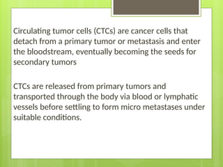 Circulating Tumor Cells - a novel approach for faster detection of ...