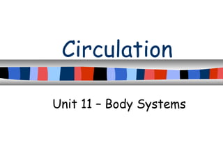 Circulation
Unit 11 – Body Systems
 