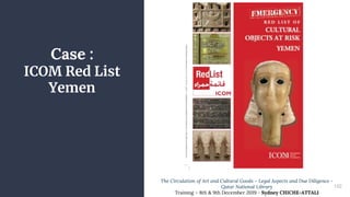 Case :
ICOM Red List
Yemen
102
The Circulation of Art and Cultural Goods – Legal Aspects and Due Diligence -
Qatar Nationa...
