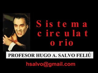 Sistema circulatorio PROFESOR HUGO A. SALVO FELIÚ [email_address] 