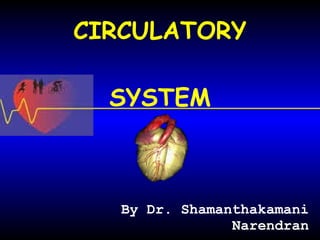 CIRCULATORY SYSTEM By Dr. Shamanthakamani Narendran 