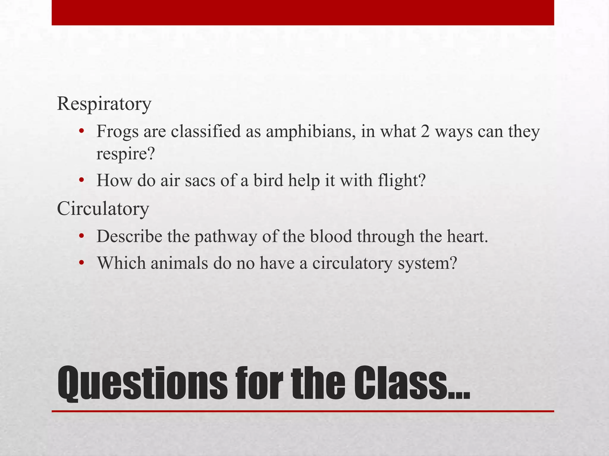 ContinuedThe reason for the air sacs of the bird is to prevent the change of volume in the lungs. The air sacs force air in and out of the body without changing the volume of the lungs. If the volume of the lungs were to change during flight it could cause altitude fluctuation 