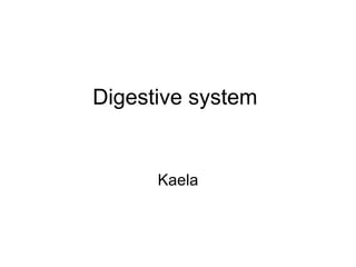 Digestive system Kaela