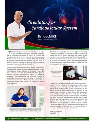 Circulatory or cardiovascular system