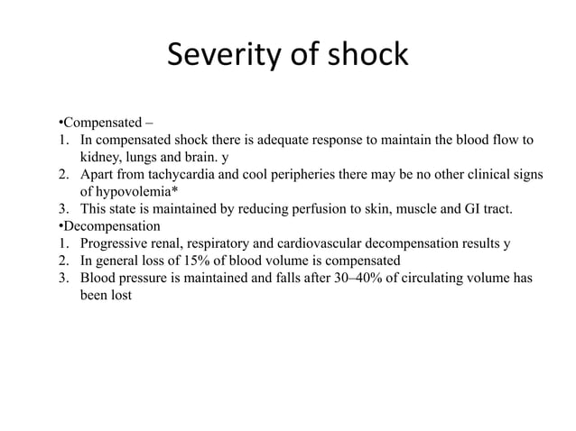 circulatory shock.pptx | First Aid | Injuries