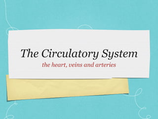 The Circulatory System ,[object Object]