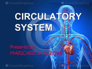 CIRCULATORY
 SYSTEM
Prepared by:
MARICARR D. ALEGRE
 