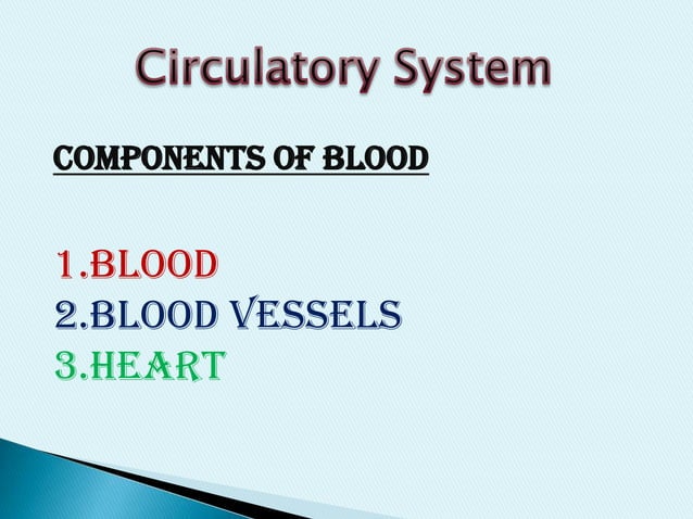 Circulatory system Class 7 | PPTX
