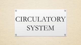 CIRCULATORY
SYSTEM
 