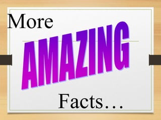 More
Facts…
 