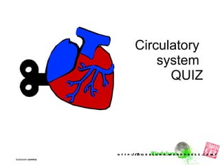 Circulatory  system  QUIZ Ilustración  zombra http:// Biodeluna.wordpress.com / 