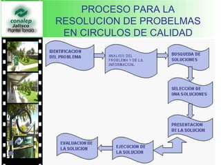 PROCESO PARA LA RESOLUCION DE PROBELMAS EN CIRCULOS DE CALIDAD 