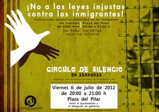 Circulos de silencio en Zaragoza