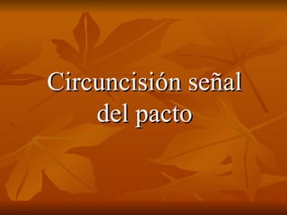Circuncisión señal del pacto 