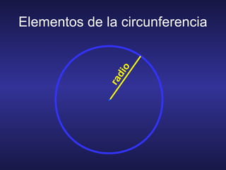 Elementos de la circunferencia




                io
                 d
              ra
 