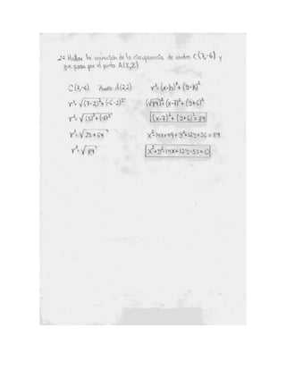 Circunferencia ejercicios resueltos