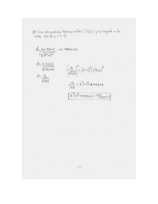 Circunferencia ejercicios resueltos