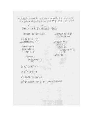 Circunferencia ejercicios resueltos