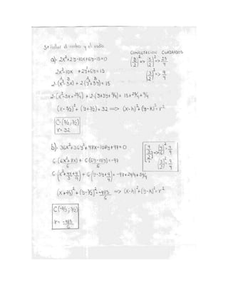 Circunferencia ejercicios resueltos