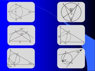 A 
. O 
E 40° P 
B 
C 
x 
D 
x 
C 
D 
120º 
A O B 
30º 
100º 
x 
A 
B 
C 
P 
Q 
R 
A C 
80º 
O 
 
x 
A 
B 
C 
M 
N 
Q 
Q 
P 
2 
5° 
° 
 