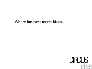 Where business meets ideas. 