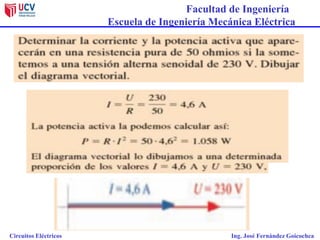 Facultad de Ingeniería
Escuela de Ingeniería Mecánica Eléctrica
Circuitos Eléctricos Ing. José Fernández Goicochea
 