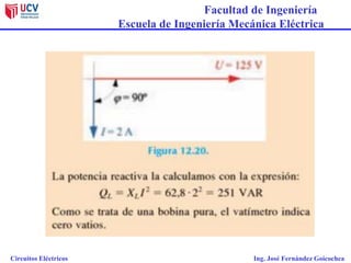 Facultad de Ingeniería
Escuela de Ingeniería Mecánica Eléctrica
Circuitos Eléctricos Ing. José Fernández Goicochea
 