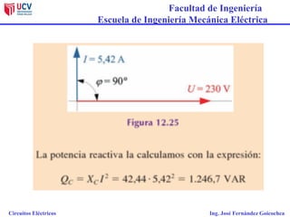 Facultad de Ingeniería
Escuela de Ingeniería Mecánica Eléctrica
Circuitos Eléctricos Ing. José Fernández Goicochea
 