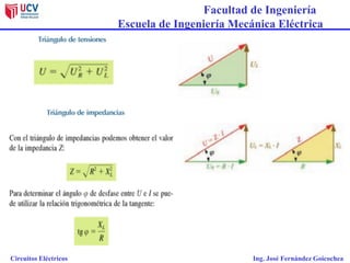 Facultad de Ingeniería
Escuela de Ingeniería Mecánica Eléctrica
Circuitos Eléctricos Ing. José Fernández Goicochea
 