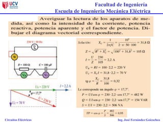 Facultad de Ingeniería
Escuela de Ingeniería Mecánica Eléctrica
Circuitos Eléctricos Ing. José Fernández Goicochea
 