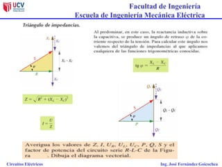 Facultad de Ingeniería
Escuela de Ingeniería Mecánica Eléctrica
Circuitos Eléctricos Ing. José Fernández Goicochea
 