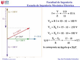Facultad de Ingeniería
Escuela de Ingeniería Mecánica Eléctrica
Circuitos Eléctricos Ing. José Fernández Goicochea
 