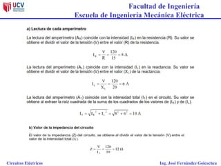 Facultad de Ingeniería
Escuela de Ingeniería Mecánica Eléctrica
Circuitos Eléctricos Ing. José Fernández Goicochea
 