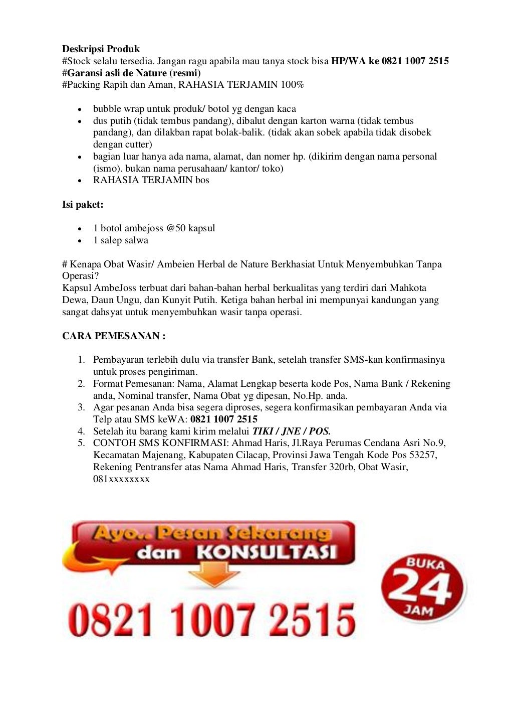 CiriCiri Ambeien Yang Sudah Sembuh