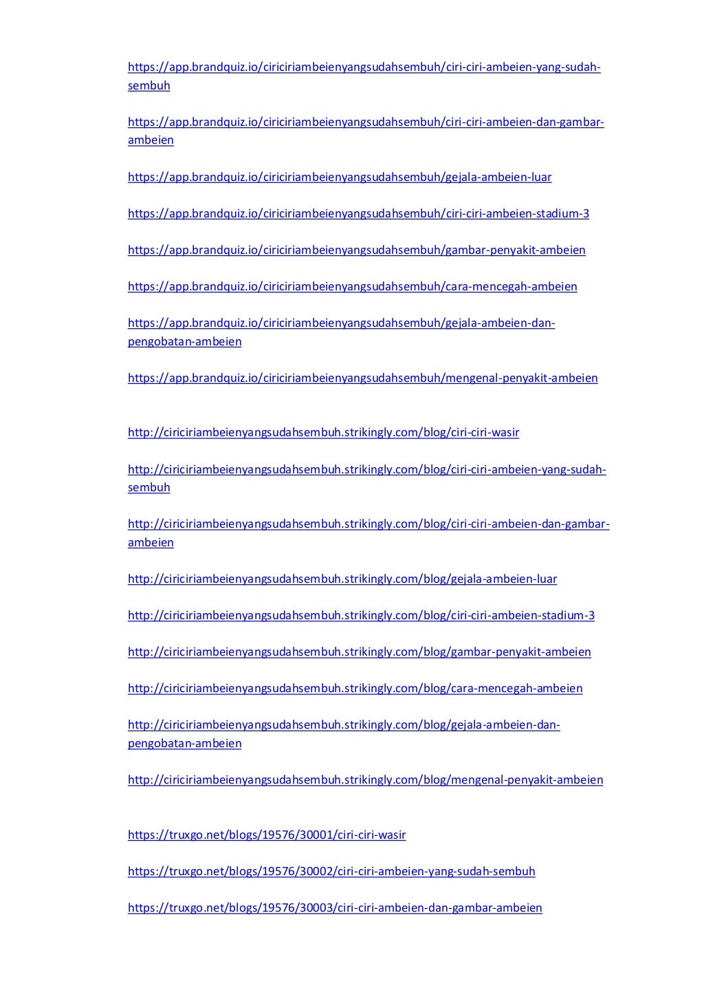 CiriCiri Ambeien Yang Sudah Sembuh