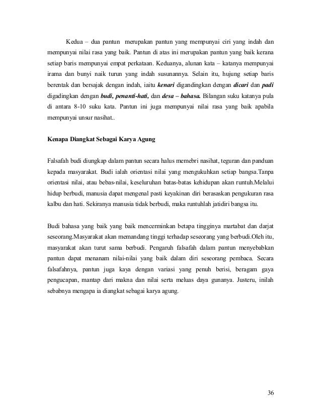 Ciri ciri karya agung