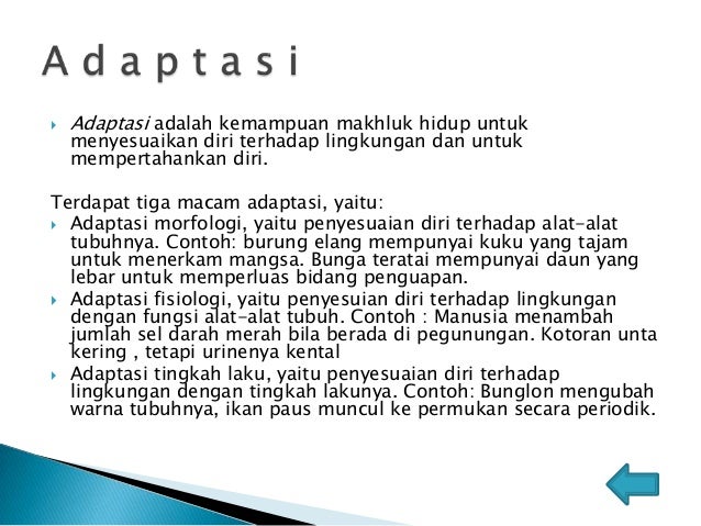 Ciri ciri makhluk hidup