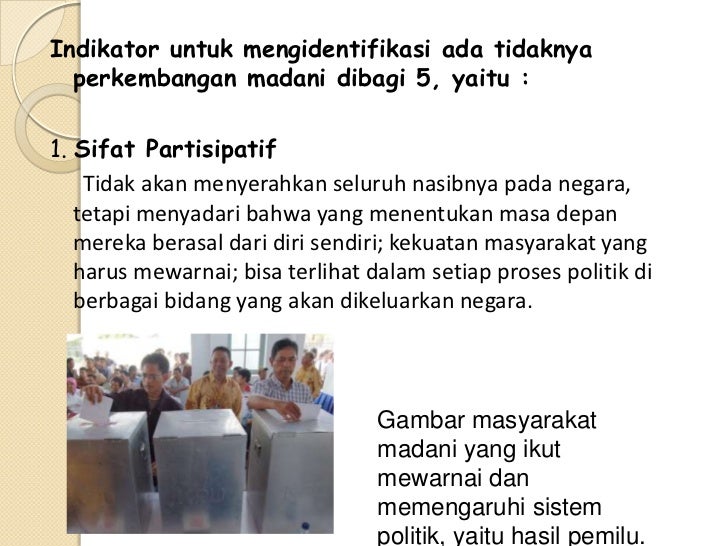 Ciri ciri masyarakat madani