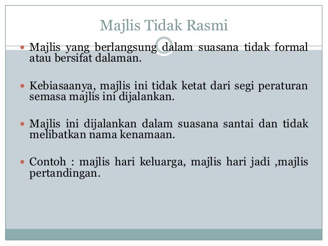 TBM (Bahasa Melayu Kontekstual)  Ciri - Ciri Pengacara Majlis