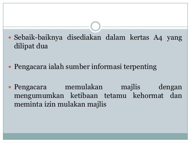 TBM (Bahasa Melayu Kontekstual)  Ciri - Ciri Pengacara Majlis