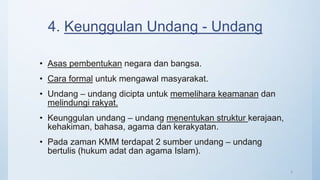 Ciri ciri pemerintahan beraja kesultanan melayu melaka