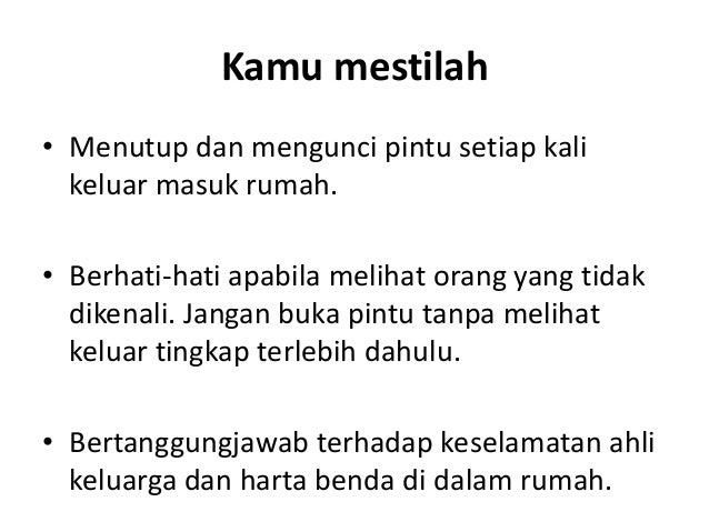 Ciri keselamatan pada reka bentuk rumah