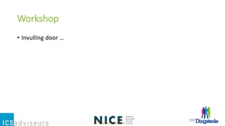 Workshop
• Invulling door …
 