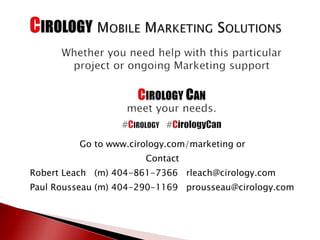 Cirology Mobile Marketing Made Easy