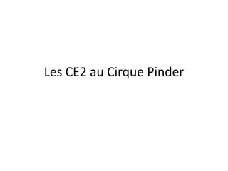 Les CE2 au Cirque Pinder
 