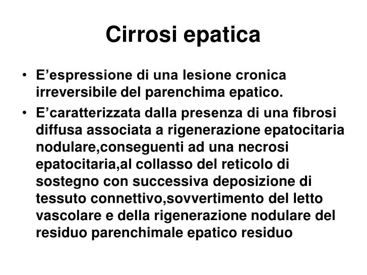 Cirrosi Ittero Steatosi
