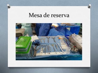 Mesa de reserva
 