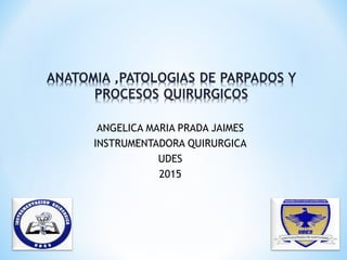 ANGELICA MARIA PRADA JAIMES
INSTRUMENTADORA QUIRURGICA
UDES
2015
 