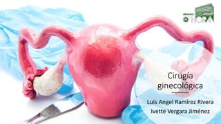 Cirugía
ginecológica
Luis Angel Ramírez Rivera
Ivette Vergara Jiménez
 